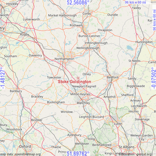 Stoke Goldington on map