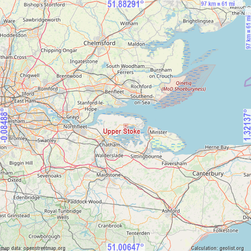 Upper Stoke on map