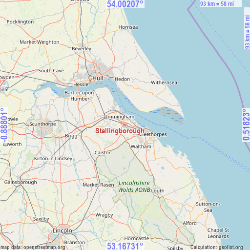 Stallingborough on map