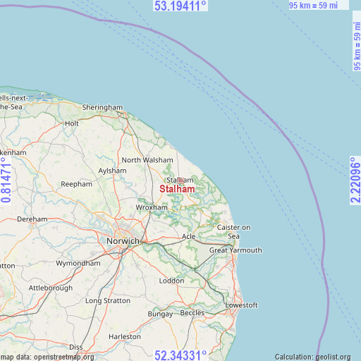 Stalham on map