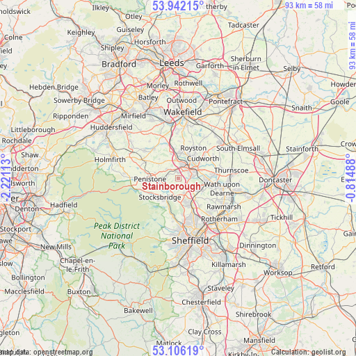 Stainborough on map