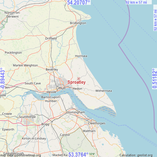 Sproatley on map