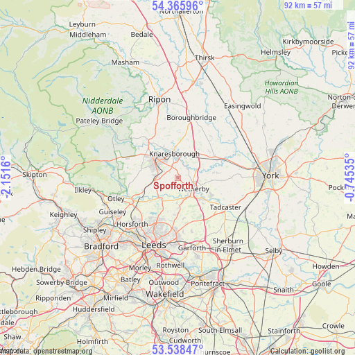 Spofforth on map