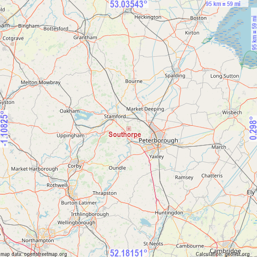 Southorpe on map