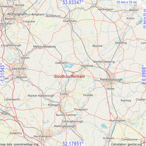 South Luffenham on map