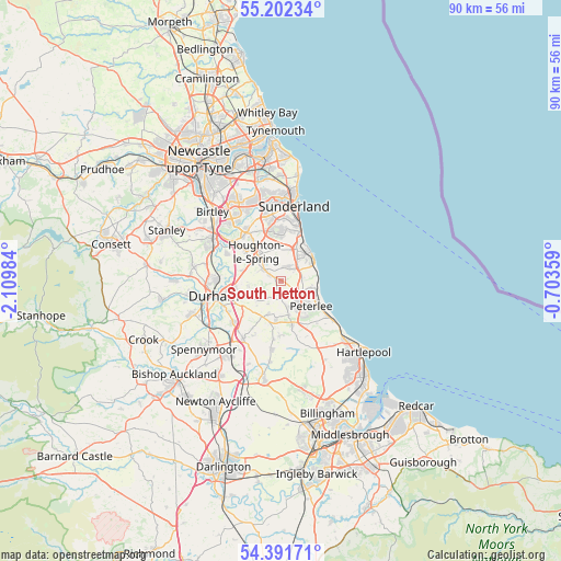 South Hetton on map