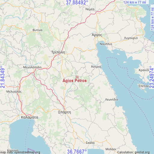 Ágios Pétros on map