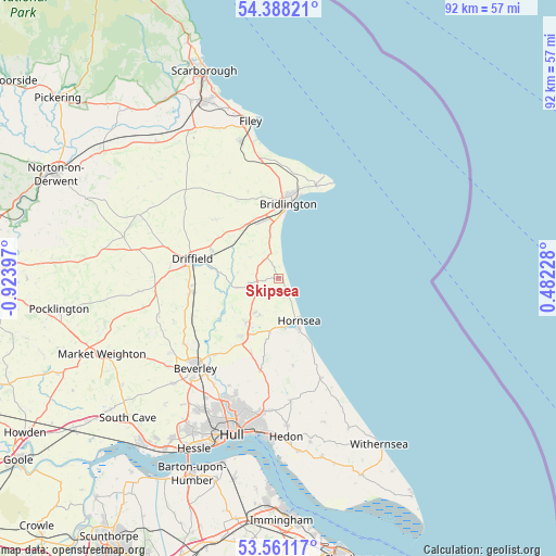 Skipsea on map