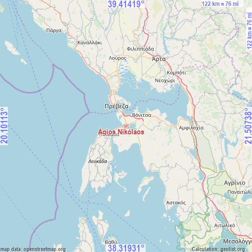 Ágios Nikólaos on map