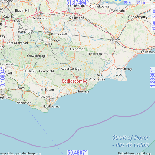 Sedlescombe on map