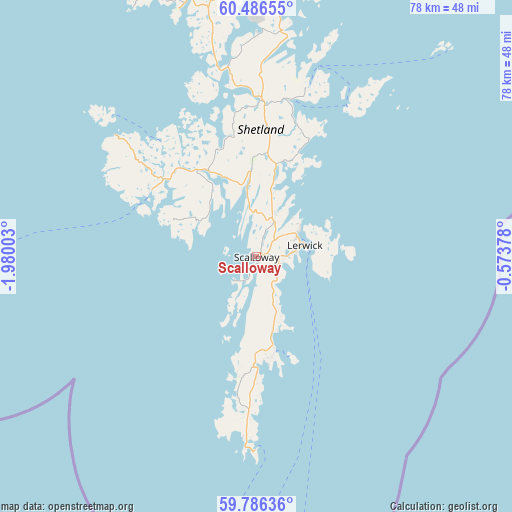 Scalloway on map