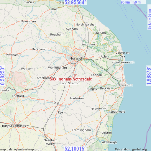 Saxlingham Nethergate on map