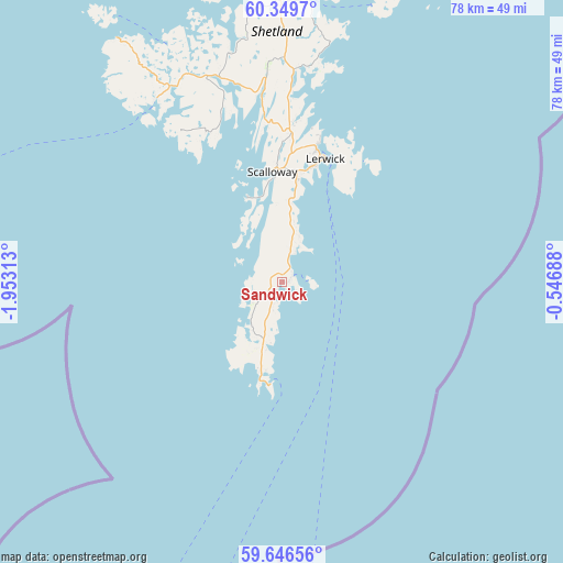 Sandwick on map