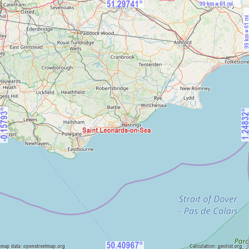 Saint Leonards-on-Sea on map