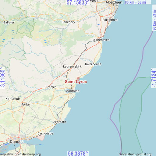 Saint Cyrus on map