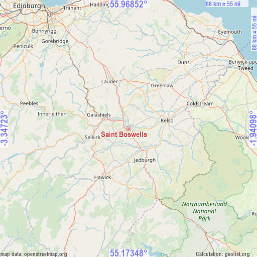 Saint Boswells on map