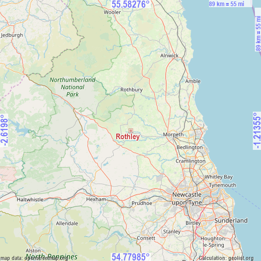 Rothley on map