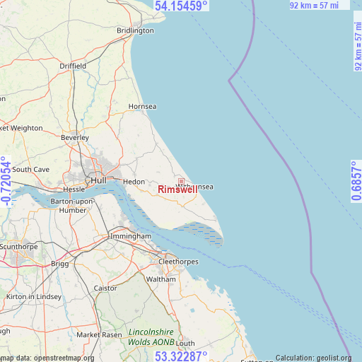 Rimswell on map