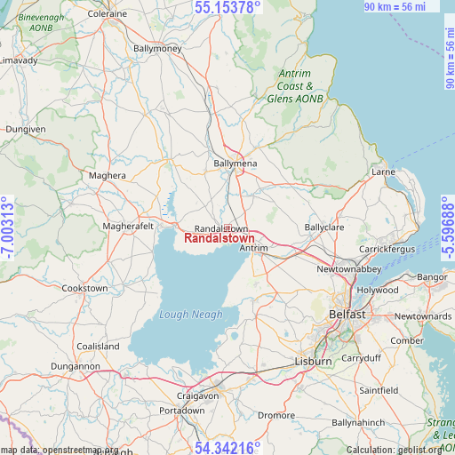 Randalstown on map