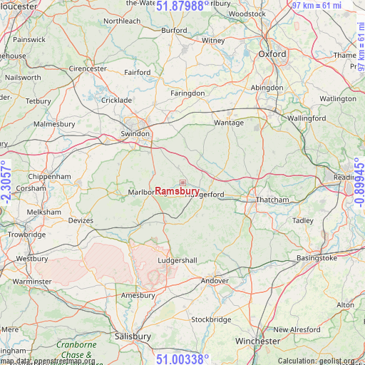 Ramsbury on map