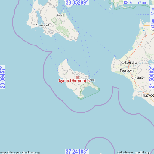 Áyios Dhimítrios on map
