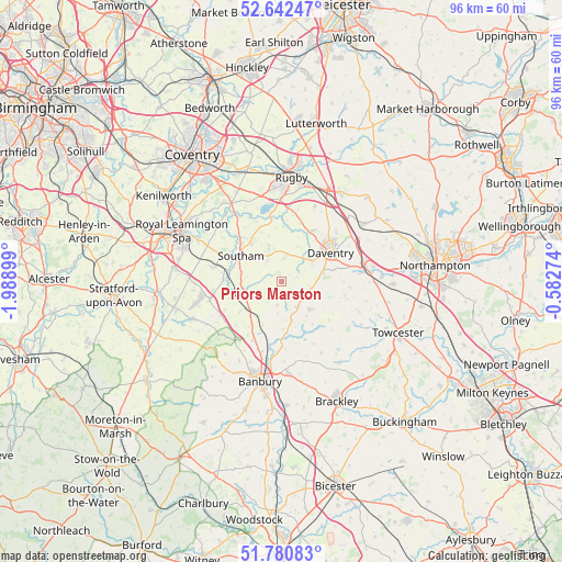Priors Marston on map