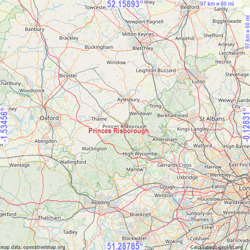 Princes Risborough on map