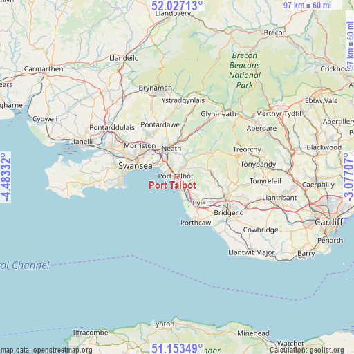 Port Talbot on map
