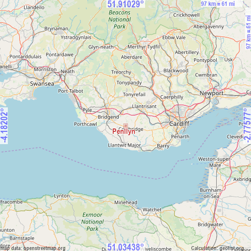 Penllyn on map