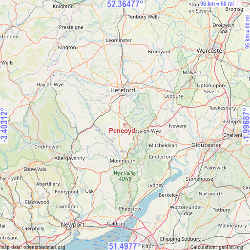 Pencoyd on map