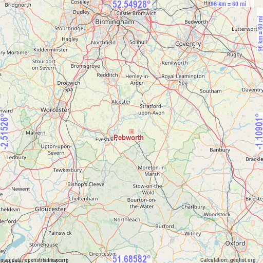 Pebworth on map