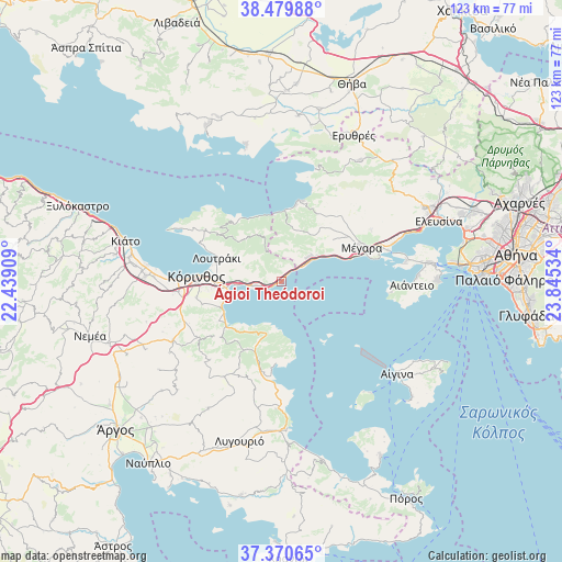 Ágioi Theódoroi on map