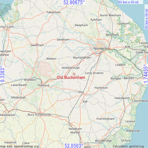 Old Buckenham on map