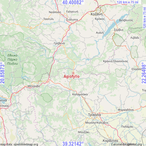 Agiófyllo on map