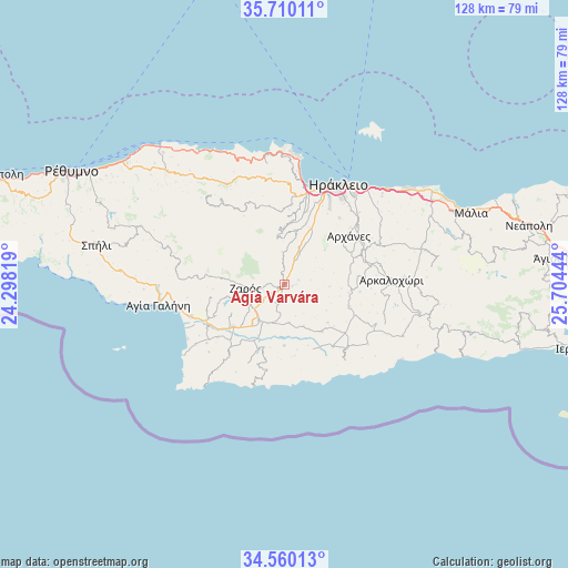 Agía Varvára on map