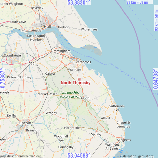 North Thoresby on map