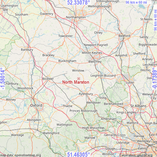 North Marston on map