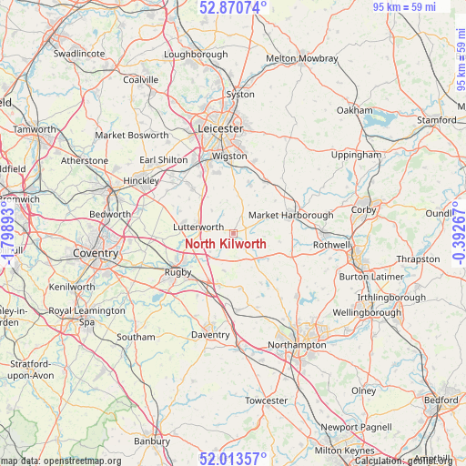 North Kilworth on map