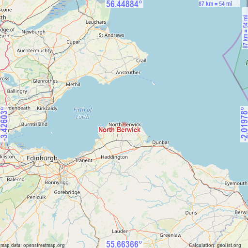 North Berwick on map
