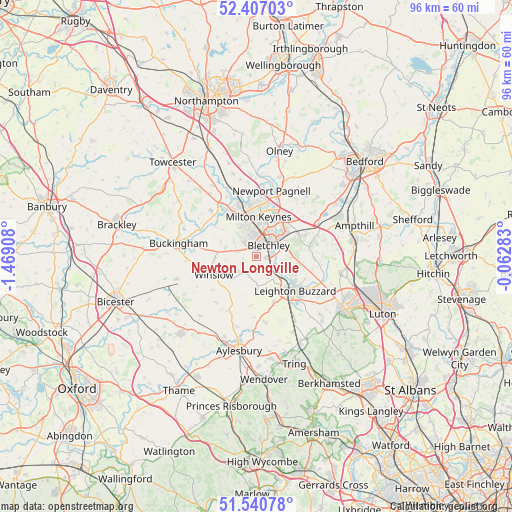 Newton Longville on map