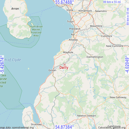 Dailly on map