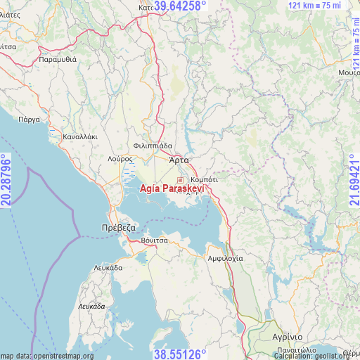 Agía Paraskeví on map