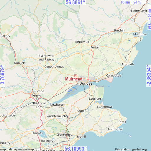 Muirhead on map