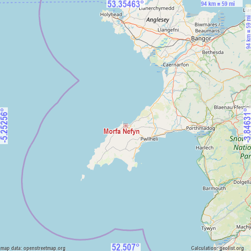 Morfa Nefyn on map