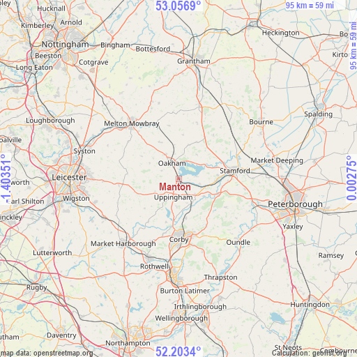 Manton on map