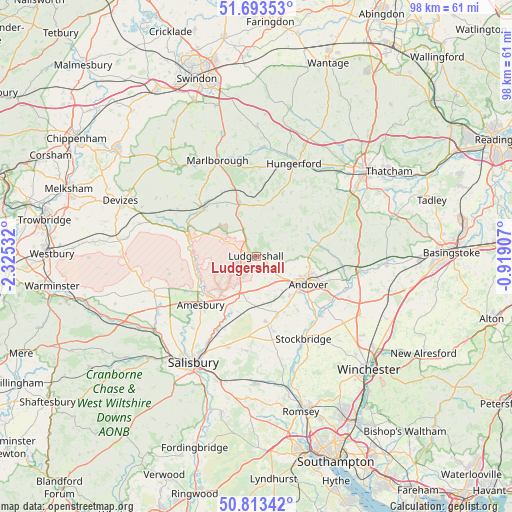 Ludgershall on map