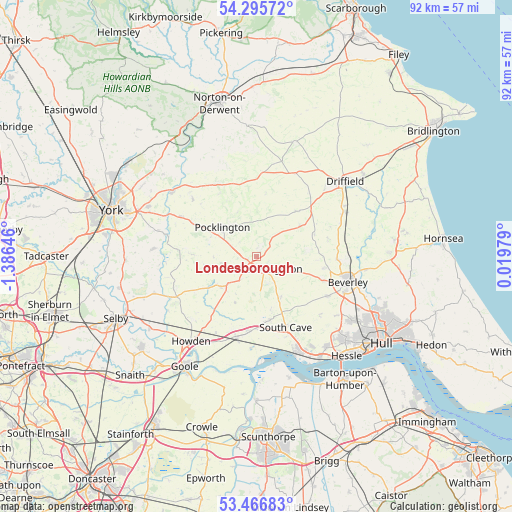 Londesborough on map