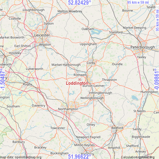 Loddington on map