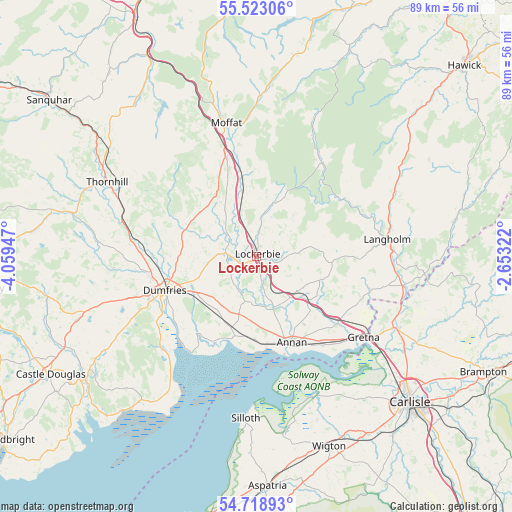 Lockerbie on map