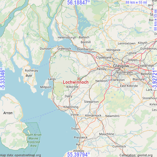 Lochwinnoch on map